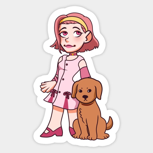 Mini Reimi Sugimoto and Arnold Sticker by emmydragonartz 